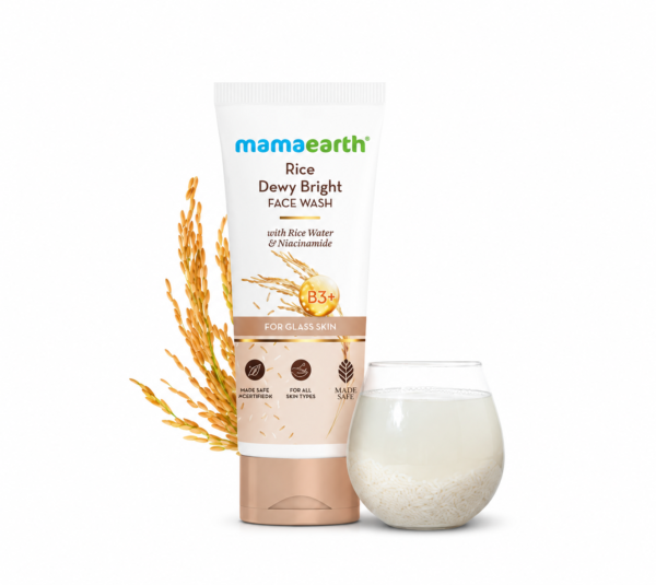 Rice Dewy Bright Face Wash With Rice Water & Niacinamide for Glass Skin - 200 ml